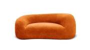 Прямой диван Вирджиния Оранжевый велюр