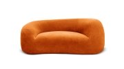 Прямой диван Вирджиния Оранжевый велюр
