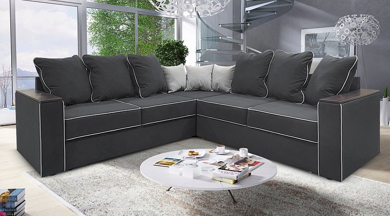 Угловой диван с полкой в углу Кируна, рис.15