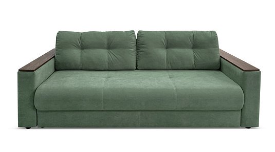 Прямой диван Анкона М Оливковый велюр