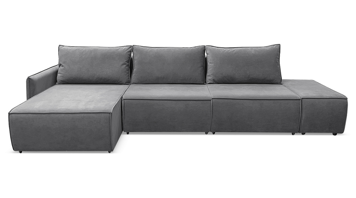 Угловой диван Токио Мах Серый велюр