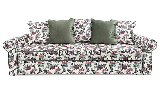 Прямой диван Арвика  Цветочный принт