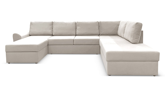 П-образный диван Копенгаген Кремовый велюр