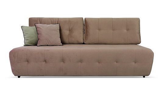 Прямой диван Денвер Mini светло коричневый велюр