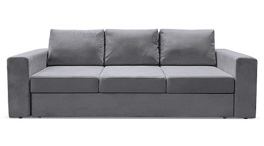 Прямой диван Йеллинг 2  Велюр Серый