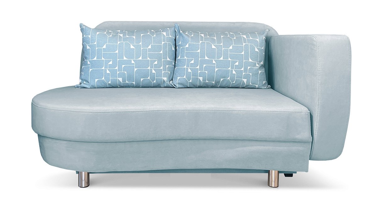 Прямой диван-тахта Бали Мятный велюр