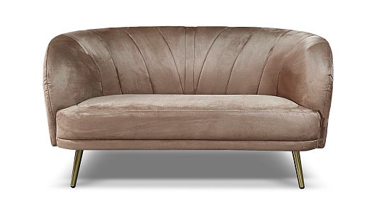 Прямой диван Рочестер Темно-Бежевая замша