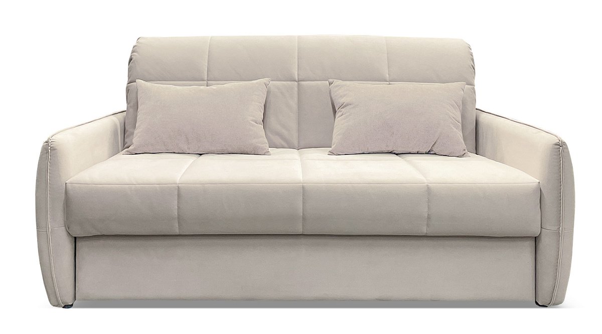 Прямой диван Креско 1400 М NEW Молочный велюр